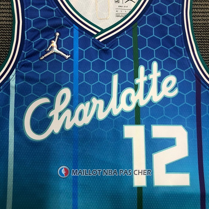 Maillot Charlotte Hornets Kelly Oubre JR. NO 12 Ville 2021-22 Bleu